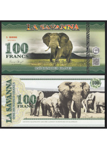 LA SAVANNA 100 Francs 2015 Elefante Fior di Stampa